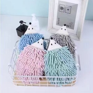 Toalla de Mano de Chenilla de Doble Cara con Diseño de Erizo Kangle House, Toalla Pequeña Colgante, Paño de Cocina, Paño para Platos, Absorbente y de Secado Rápido - Product Image 3