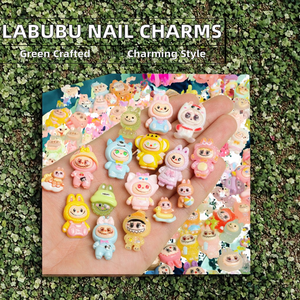 Accesorios de uñas de resina de dibujos animados 3D Boca Grande pequeño monstruo muñeca ecológica DIY diamante uñas encantos para Navidad - Product Image 2