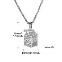 Collier chaîne en bambou sportif en acier inoxydable pour homme et femme, pendentif biberon en acier inoxydable, vente chaude, personnalité
