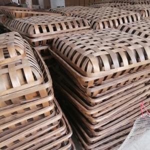 Fabrikgefertigter Holzspäne-Korb zur Aufbewahrung Tabakkorb / Trocknungstablett Set aus 3 - Product Image 4