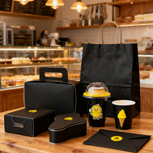 Scatole Personalizzate con Logo per Alimenti, Confezioni per Ciambelle e Waffle, Scatole di Carta all'Ingrosso per Pasticceria, Dessert, Dolci da Asporto, Biscotti e Torte - Product Image 5