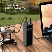 Powerbank 100W USB 2Type c Port 30000mah Station de banque d'alimentation de grande capacité pour ordinateur portable tablette téléphone