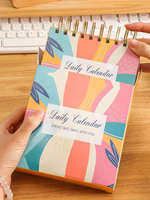 Mini calendrier de bureau 2027, calendrier anime, calendrier de bureau triangulaire inscriptible, calendrier de bureau en bloc, cadeaux d'entreprise