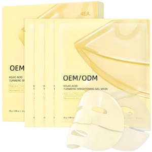 Mascarilla Facial de Hidrogel de Colágeno Bio en Caja Amarilla de Marca Privada ODM, Hidratante, Reafirmante, Iluminadora, Tamaño Viaje, Vegana - Product Image 1