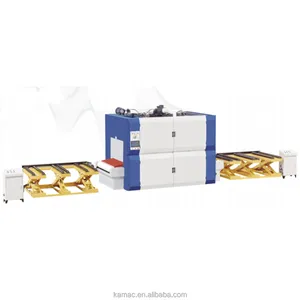KAMAC Woodworking Machine High Efficiency Intelligent Microwave Hot Press For Plywood And Mdf Door Laminating
