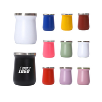 Bouteille d'eau réutilisable en acier inoxydable 304 à double paroi de 8 oz, isolée sous vide, tasse Mate, gourde de voyage en gros, vente chaude