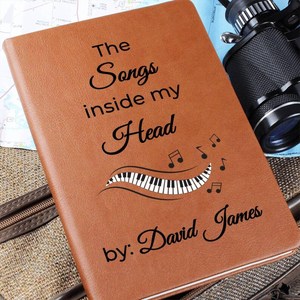 Cahier A5 <span class=keywords><strong>de</strong></span> paroles personnalisées "Songs in My Mind" | Carnet <span class=keywords><strong>de</strong></span> notes <span class=keywords><strong>de</strong></span> musique cadeau musicien - Product Image 2