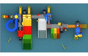 Offre Spéciale Glissière d'eau en fibre de verre joyeuse aire de jeux extérieure en plastique piscine parc aquatique fabricant d'équipement - Product Image 3