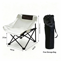 Chaise pliante portable d'extérieur légère en acier carbone et tissu Oxford, chaise de camping avec sac de transport, blanc, mobilier de plage et d'extérieur