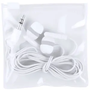 Écouteurs bicolores avec prise jack 3,5 mm, gadgets personnalisés - Product Image 1