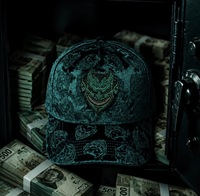 Cappelli OEM/ODM con 31 Cristalli e Strass, Gorra Originale da Mago, 5 Pannelli Ricamati, Sportivi, Traspiranti, Impermeabili, Unisex