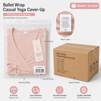 Top Deportivo Cruzado de Manga Larga para Mujer, Estilo Balletcore, de Nylon, con Costuras Planas, Ideal para Gimnasio y Entrenamiento, Venta al por Mayor