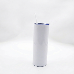 USA Stock 20oz Vacuum Insulated Stainless Steel Tumbler with Double Wall Plastic Straw Metal for - Product Image 1