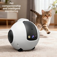 Robot de Entretenimiento y Monitoreo para Gatos HD de 4MP con Palo Interactivo, 6 Modos, Control por Aplicación, Visión Nocturna, WiFi 2.4G, OEM