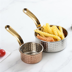 Stainless Steel Sauce Pan With Handle Durable Non Stick For Fries And Snacks 8888 - Product Image 1