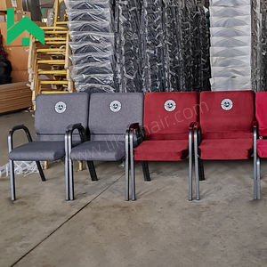 Échantillon gratuit chaises chaire d'église <span class=keywords><strong>à</strong></span> ossature métallique modernes meubles de théâtre en cuivre empilables bon marché en couleurs OEM - Product Image 1