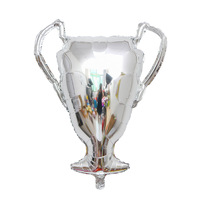 Décorations de fête d'anniversaire pour enfants, ballons en aluminium dorés et argentés en forme de trophée de champion, 64x83cm, imprimés UV, 5 couleurs, EN71 CE