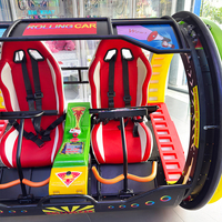 Équipement d'amusement professionnel : Voiture roulante à rotation 360° Happy Car pour centres commerciaux, divertissement pour enfants et parents, jeu à deux joueurs