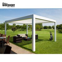 Automatische wasserdichte Aluminium Louvre Dach Bio klimatische Pergola Garten Gebäude Aluminium legierung Pavillon Baldachin Pavillon Kits