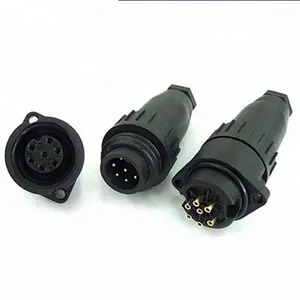 C16 series circular waterproof connectors 7 pin IP67 electrical connector male cable plug female receptacle