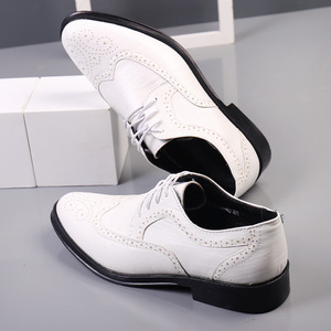 Chaussures Richelieu en cuir pour homme, grande taille, style britannique, pour l'été, perforées, design ajouré, pour tenue d'affaires formelle - Product Image 4