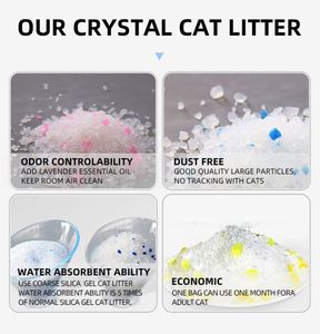 Litière pour chat en gel de silice cristallin sans poussière, vente en gros - Product Image 2