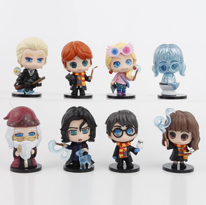 Set de 8 Figuras de Acción de <span class=keywords><strong>Harry</strong></span> <span class=keywords><strong>Potter</strong></span>, Ron Weasley, Hermione Granger, Juguetes de PVC, Caja Sorpresa, Decoración - Product Image 1