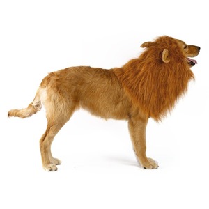 Factory Price Dog Lion Mane Wig Hair Christmas Dog Wig Hair Costume Fancy Dress Halloween Gift Cosplay Funny Hat Pet Cute Dress