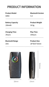 GR03 2-in-1 không dây cho <span class=keywords><strong>Bluetooth</strong></span> 5.0 xe Kit 3D 3.5mm jack cho âm nhạc rảnh tay cuộc gọi Dongle Adapter người tiêu dùng thiết bị điện tử - Product Image 6