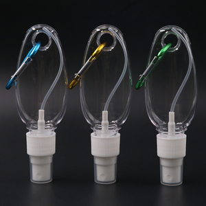 Nhà Máy Đóng Gói Treo Rõ Ràng PETG Spray Chai 60Ml 30Ml Lotion Container Tay Khử Trùng Keychain Chủ Chai Rỗng - Product Image 2