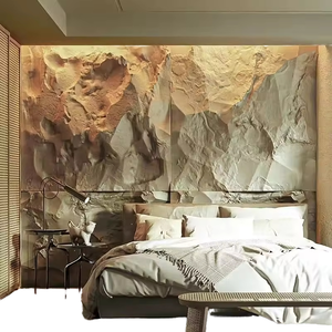 Panneaux en pierre artificielle PU de style moderne, motif botanique, pour usage intérieur/extérieur, antistatiques, garantie de plus de 5 ans - Product Image 1