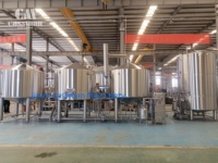 Projet clé en main de brasserie 10HL, équipement de brassage automatique de bière avec cuve sous pression pour les industries agricoles de 2000L à 10000L