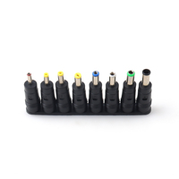 Adaptateur d'alimentation universel pour ordinateur portable LANO, 8 pièces, 1 ensemble, 5.5x2.1mm, avec garantie d'un an, flambant neuf