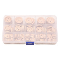 140 pièces couleur naturelle boutons en bois faits à la main Style tige 2 trous pour bricolage bébé vêtements et accessoires lettre d'amour bouton en bois artisanat