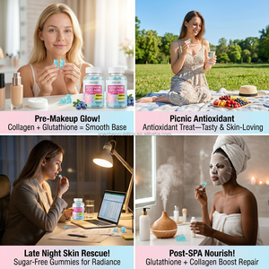 Oem פרטי תווית ללא סוכר מוצרי טיפוח העור קולגן gummies טבעוניות טעם טוב למבוגרים - Product Image 4