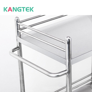 KANGTEK 공장 공급 고품질 4륜 스테인리스 스틸 의료 기기 병원 케어 트롤리 - Product Image 5