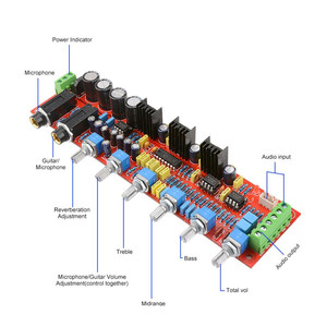Taidacent PT2399ดิจิตอลไมโครโฟนเสียงเครื่องขยายเสียงคาราโอเกะ <span class=keywords><strong>Preamplifier</strong></span> NE5532E NE5532 Tone Volume Control Board - Product Image 2