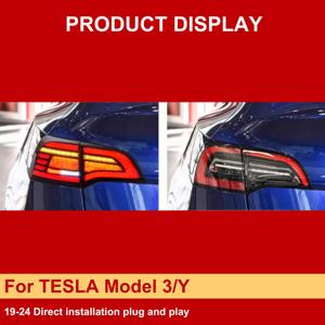 Accessori Auto <span class=keywords><strong>J</strong></span> ONE, Luci Posteriori per TESLA Model3/<span class=keywords><strong>Y</strong></span> 2019-2024, Fari Posteriori per Tesla Model <span class=keywords><strong>Y</strong></span> - Product Image 4