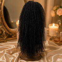 Perruque Afro Bouclée Frisée Noire Sans Colle 13*4 Lace Frontale Cheveux Naturels Vierges Vietnamiens Perruques Cheveux Humains
