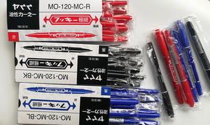 スケッチ描画用のパーマネントインク付きの無毒の防水赤/青/黒パーマネントブラックマーカーペンセット - Product Image 6