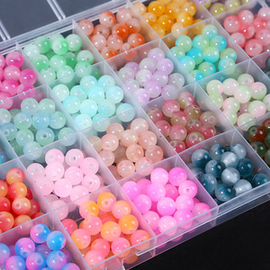 Perles en céramique et porcelaine de 8 mm pour la fabrication de bijoux, jouets, artisanat, faites à la main, couleurs mélangées, formes irrégulières, vente en gros - Product Image 6