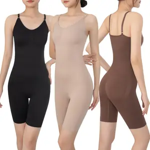 ขนาดใหญ่ขนาดไม่มีรอยต่อ Shapewear เต็มร่างกายการหดตัวก้นยกมุมแบนกางเกงหลังคลอดรัดตัวแขวนบอดี้สูท