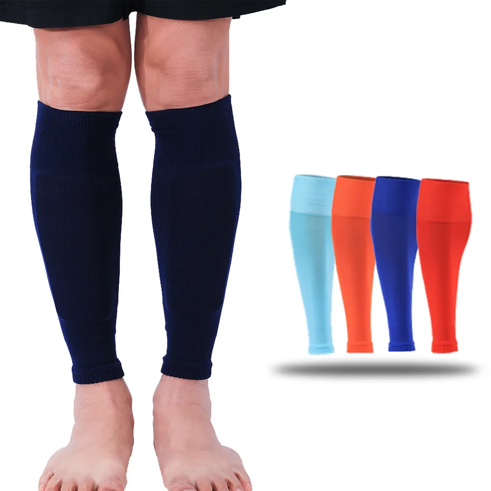 Oem Custom Logo Soccer Leg protettore di compressione del polpaccio manica da uomo maniche da calcio calza senza piedi Unisex