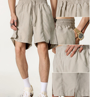 Shorts de bain pour homme, couleur cognac, style Old Money, sportifs, tricotés, séchage rapide, hydrofuges, taille élastique, pour la plage, la natation, la course à pied et la gym
