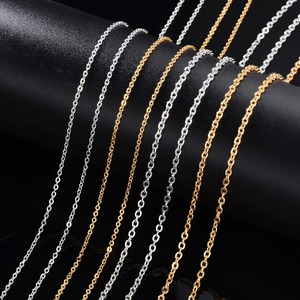 Cadena de Eslabones Redondos de Metal, Cable de Acero Inoxidable, Collares Finos Ajustables, Accesorios para Hacer Joyería DIY - Product Image 1
