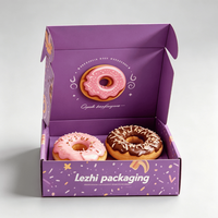 Boîte d'emballage en papier pour biscuits et gâteaux, design mignon, impression de logo personnalisée, qualité alimentaire, vente en gros