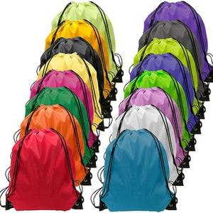 Custom Printed Logo Drawstring <b>Backpack</b> Promotional Waterproof Gym Bag for Sports & Travel Colorful Drawstring Bags for Shopping - Product Image 1