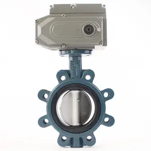 Carbon Steel DN400 8 Inch EPDM Seat WCB Lug Type Electric Actuated Butterfly Valve With Price List