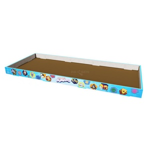 Portable Pink Cardboard Display Stand for POS Eco-Friendly Foldable <b>Counter</b> Top Display - Product Image 3