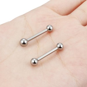 Disponibile: Piercing Industriale Dritto con Filettatura Interna in Titanio F136, Doppia Sfera, per Lingua, Capezzolo, Cartilagine <span class=keywords><strong>G23</strong></span> - Product Image 5